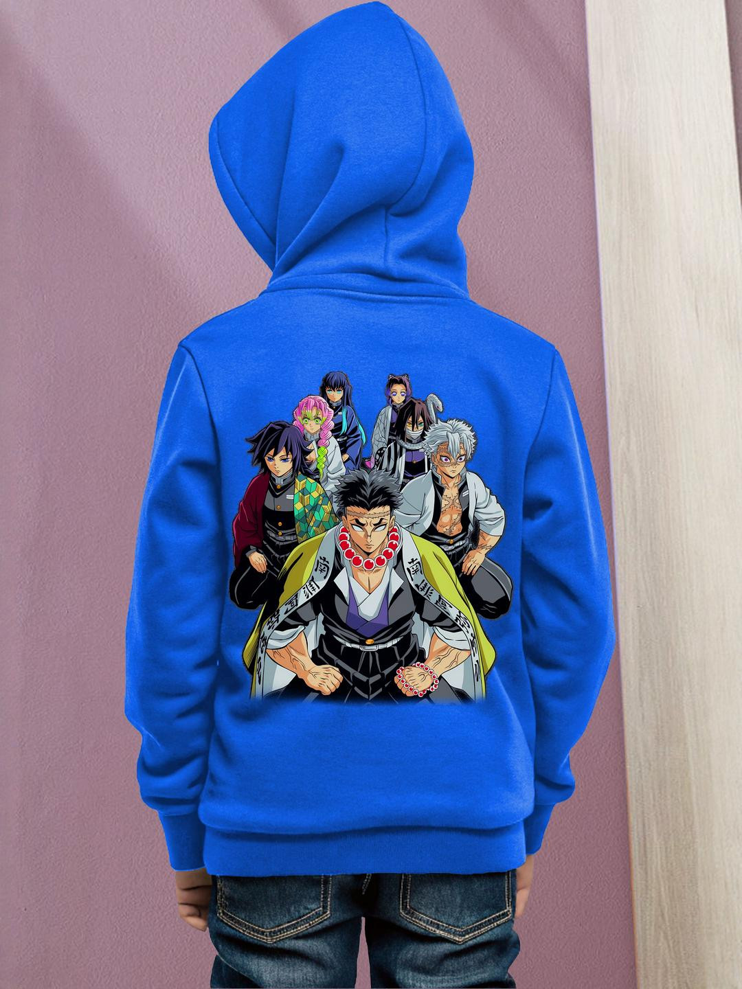 LONDON STREETS Boys Blue Demon Slayer Graphic Print Sweatshirt