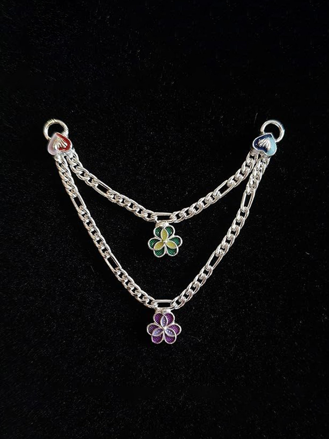 SJ Shree Jewellers Unisex Silver Silver-Plated Handcrafted Necklace