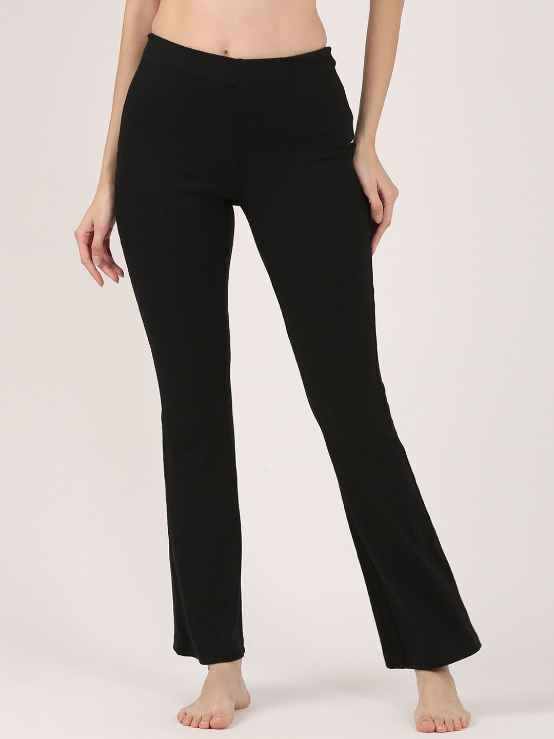 Jolene.club Women Bootcut Mid-Rise Trousers