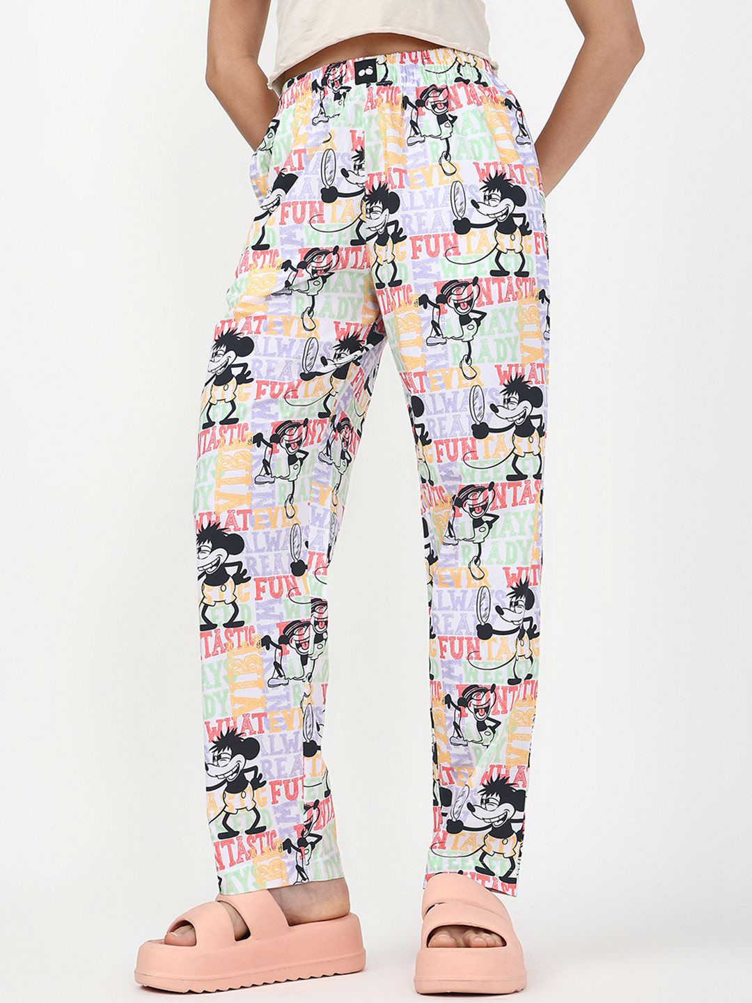 Bewakoof Official Disney Merchandise Mickey All Over Printed Lounge Pants