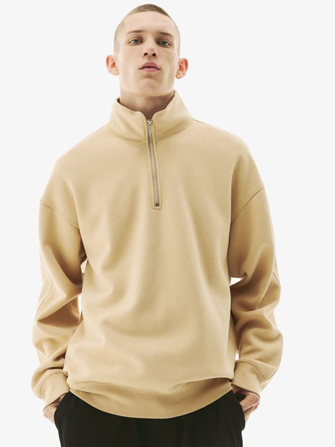 PAKLON Men Stand Collar Solid Bomber Jacket