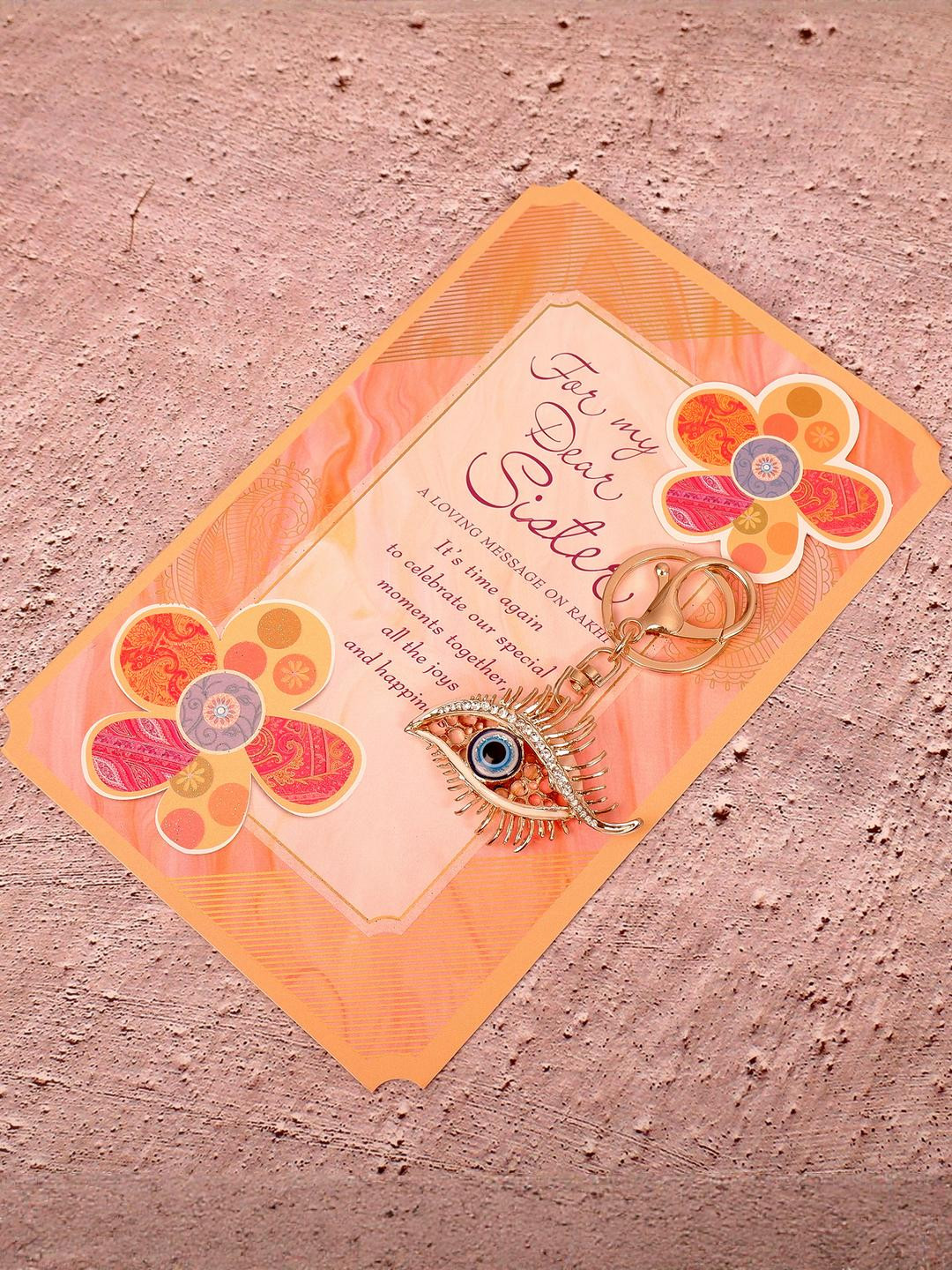 Archies Sacred Evil Eye Keychain & Greeting Card Gift Set