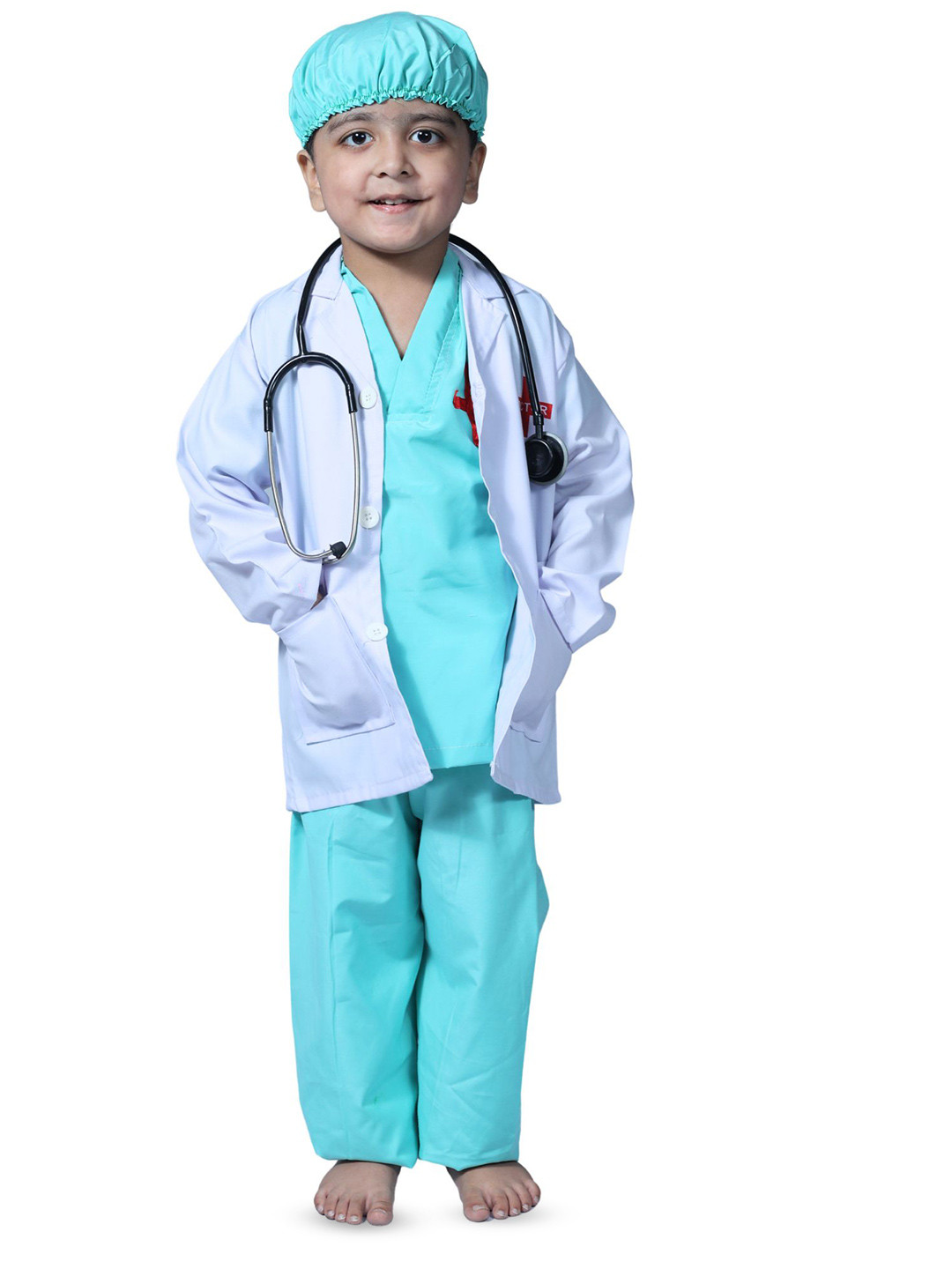 Sarvda Kids V-Neck Doctor Fancy Dress Costume Clothing Set