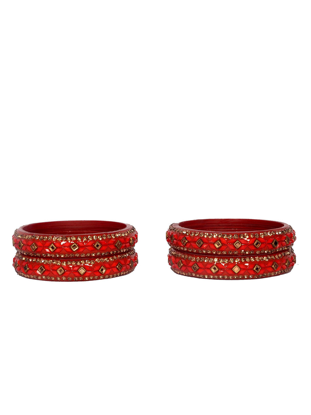 jtraditional Set Of 6 Glass Chuda Bangles
