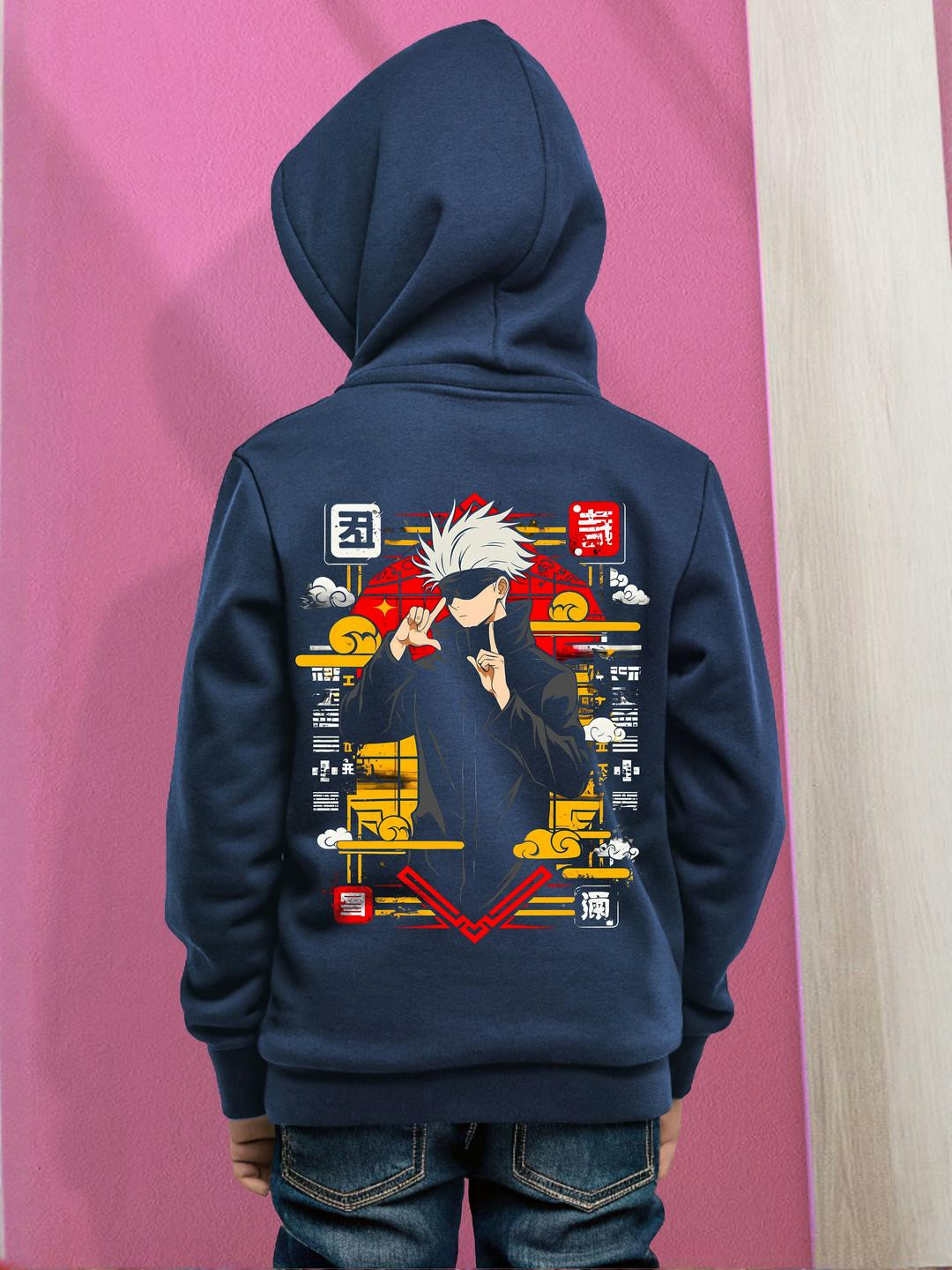 Boy's Navy Kakashi Graphic Print Sweatshirt