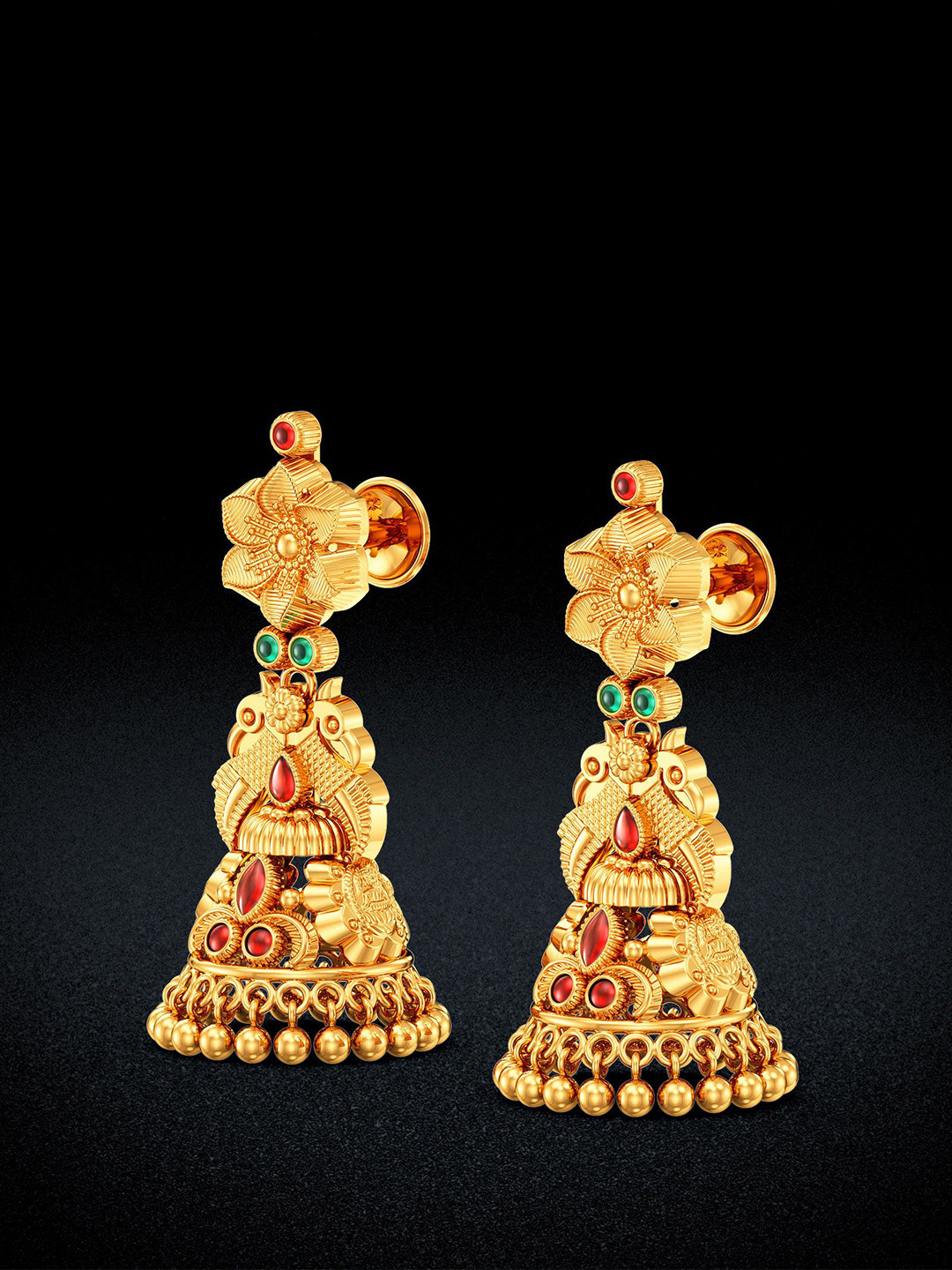 DiJoyalukkas Women Earrings Gold- 9.32 gms