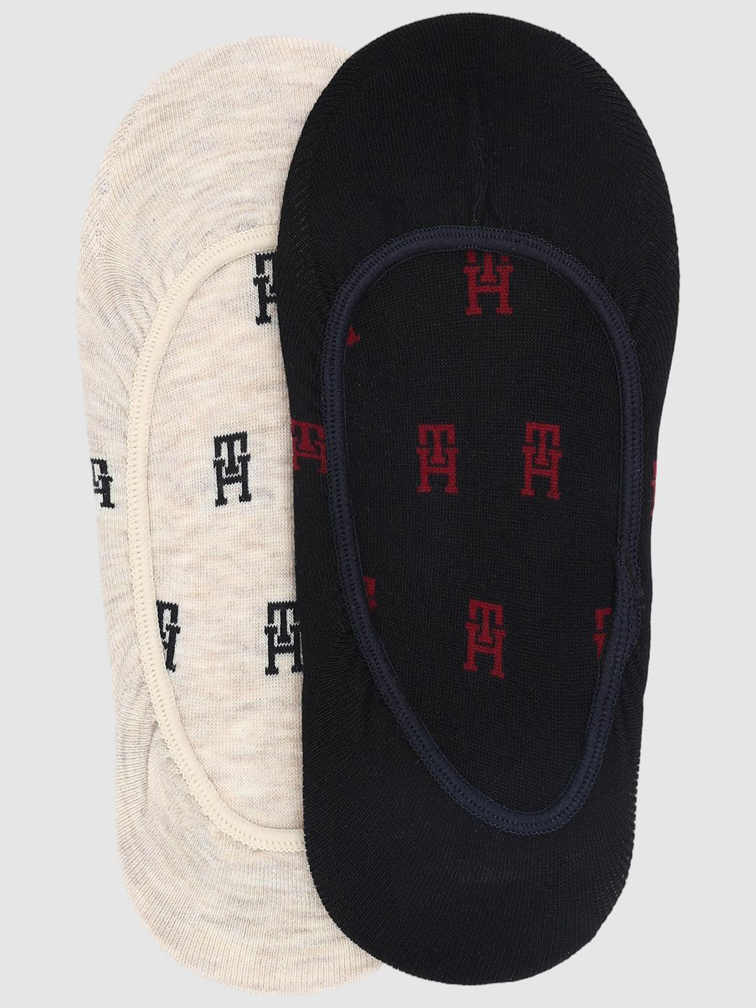 Tommy Hilfiger Set Of 2 Printed Shoe Liners Socks