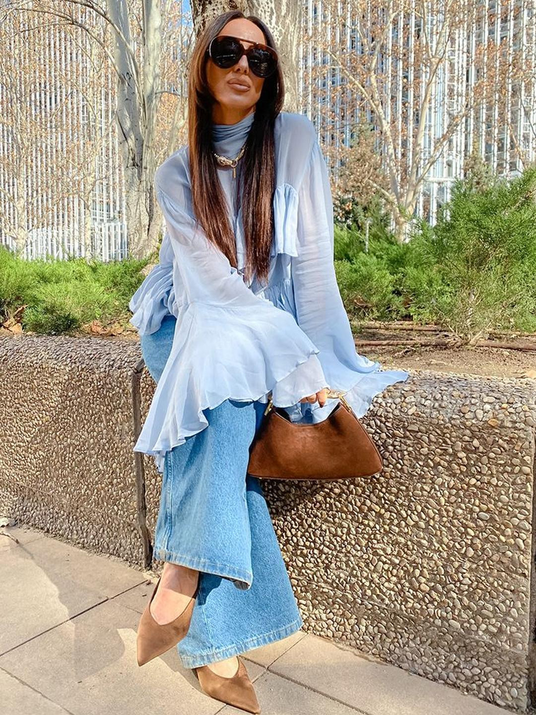 MIAKEE Elise Women Flared Sleeve Ruffles Top