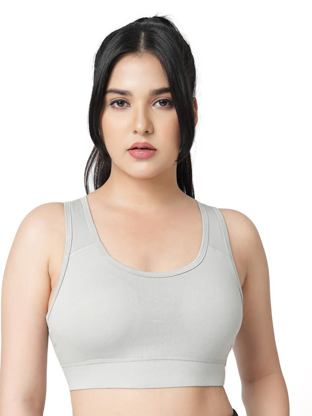 SHOPPY VILLA Women Bra Full Coverage Non Padded Racerback Slip-on Workout Sports Bra