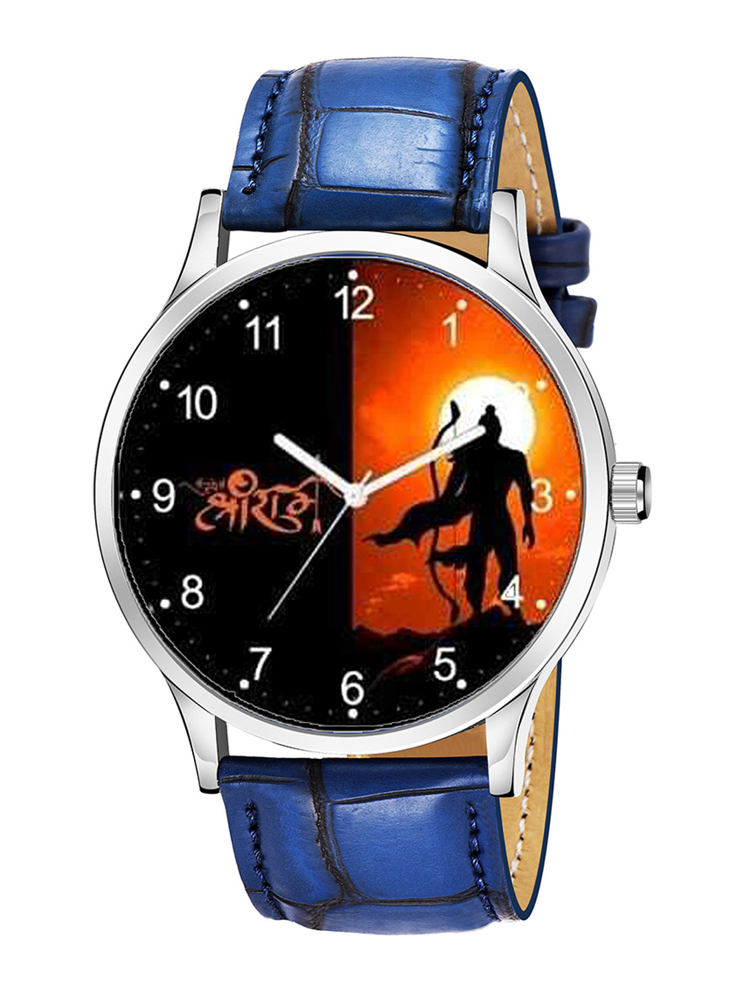 JUST LIKE Unisex Printed Dial & Analogue Watches Silver Pendo Hanumn Watch 01