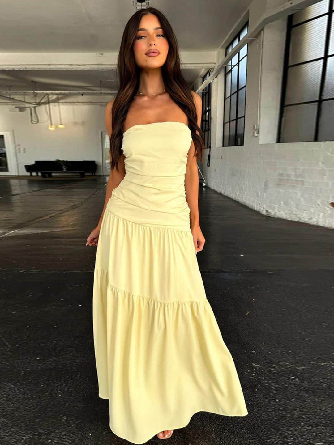 MIAKEE Conklin Strapless Sleeveless Maxi Dress