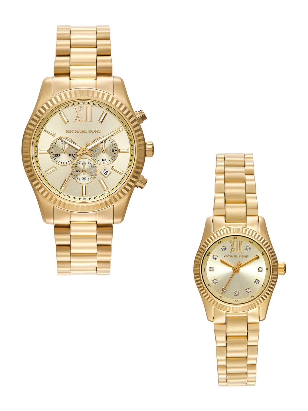 Michael Kors Women Pack of 2 Dial & Stainless Steel Straps Analogue Watch MK4950SET