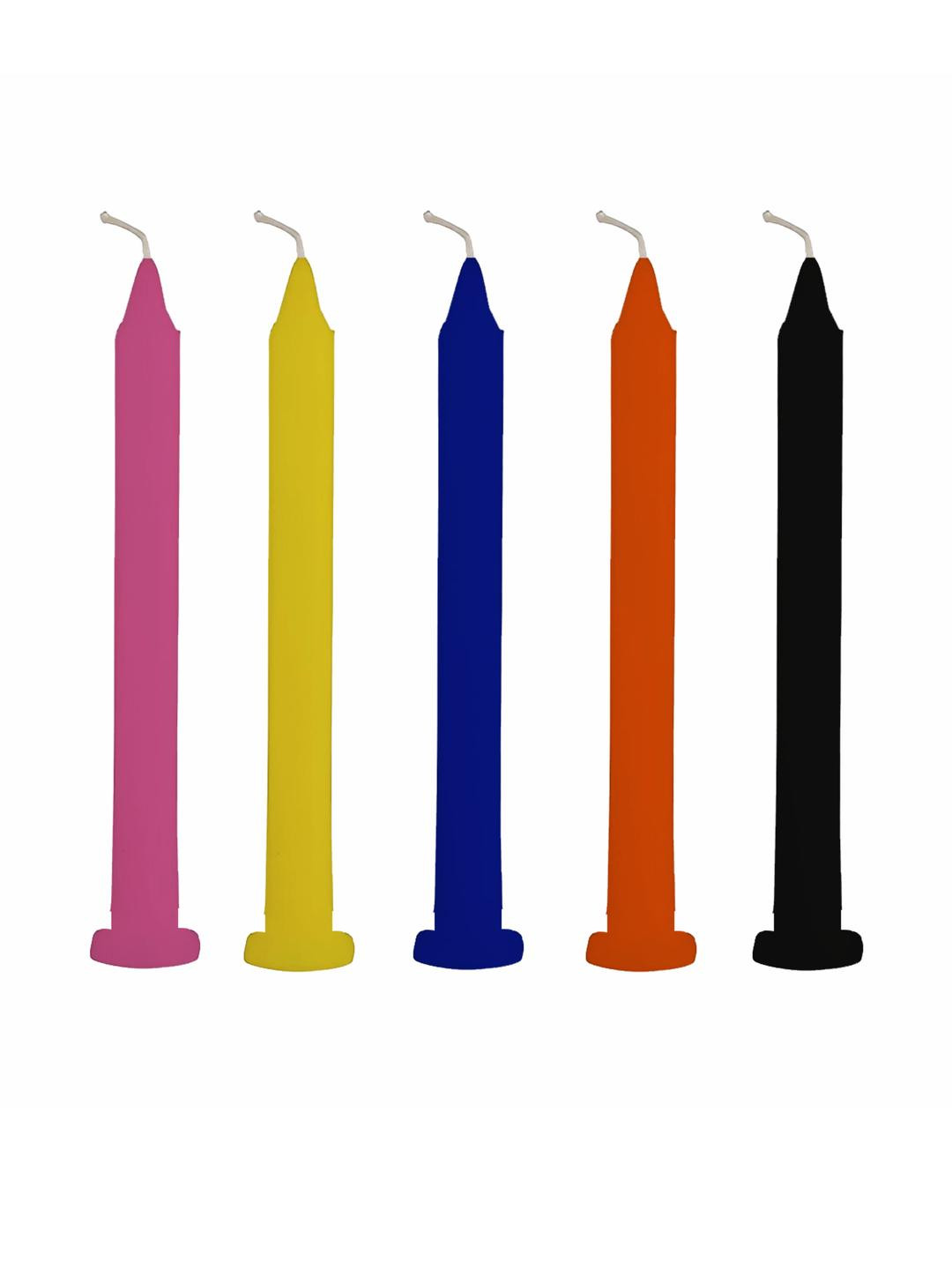 kreyam's Multicoloured 5 pieces Pillar Candle