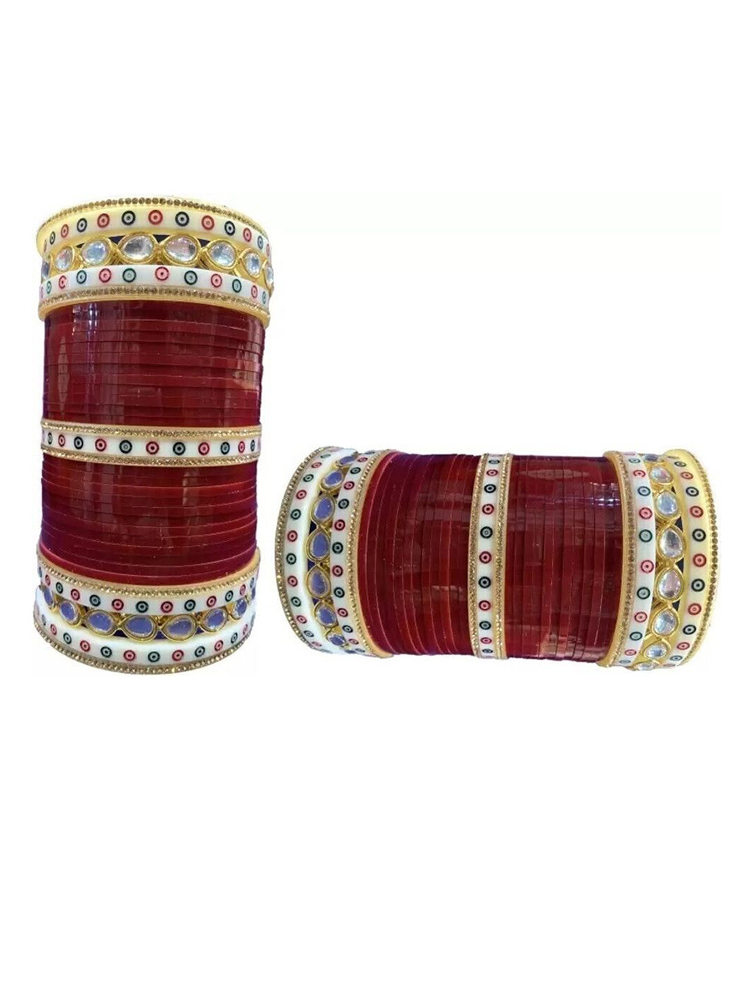 ADVANCE KANGAN Set Of 2 American Diamond-Studded Bangles