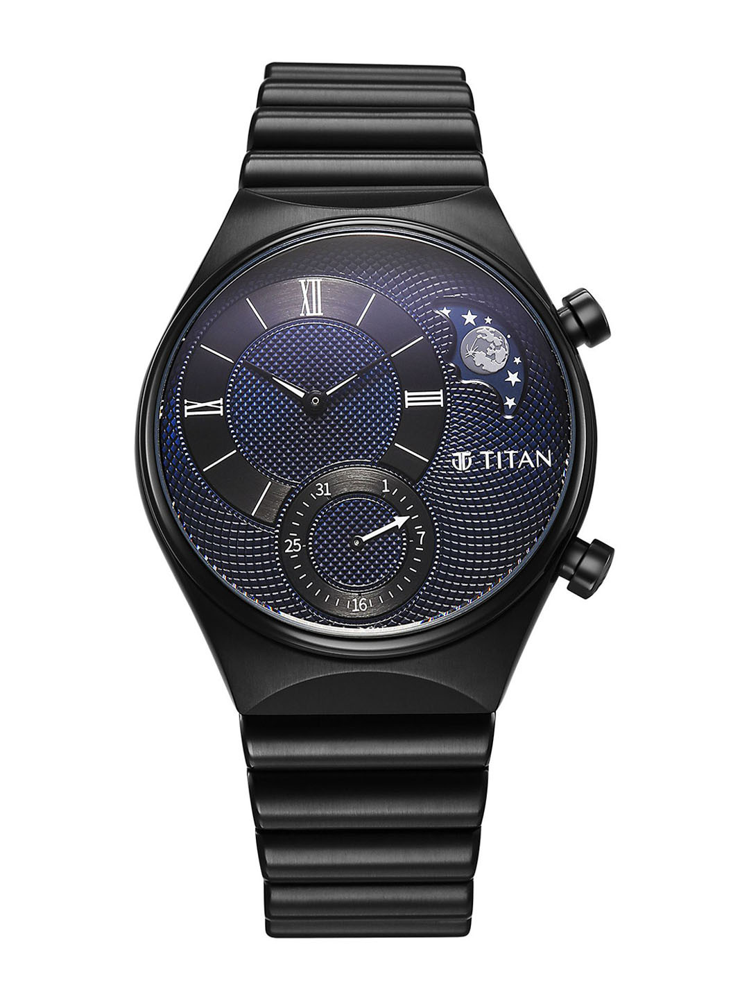 Titan Classique Micromotors Quartz Round Dial Men's Analog Watch - 90181NM01