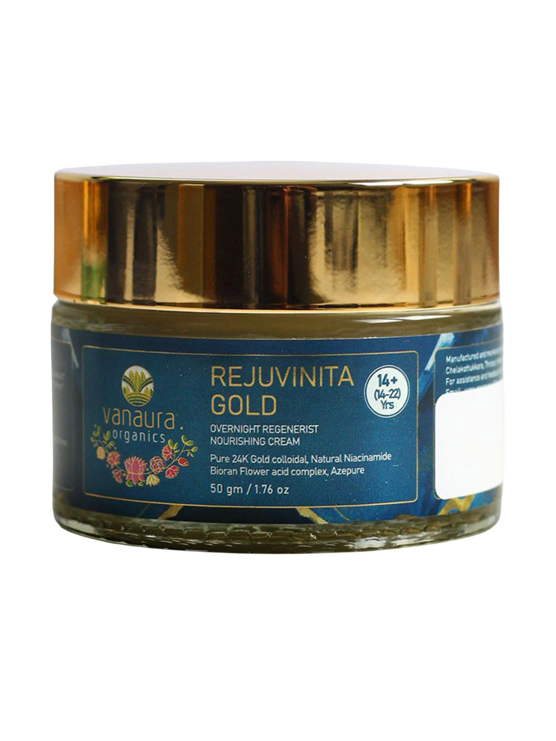 vanaura organics Rejuvinita gold 14+ Overnight Regenerist Nourishing Cream- 50g