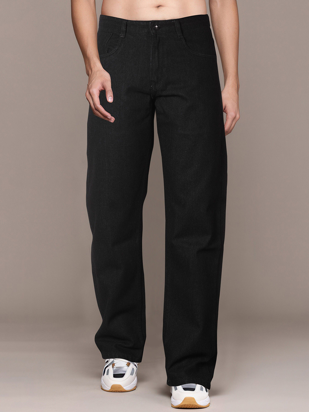 RIG BONE Men Loose Baggy Clean Look No Fade Cotton Jeans