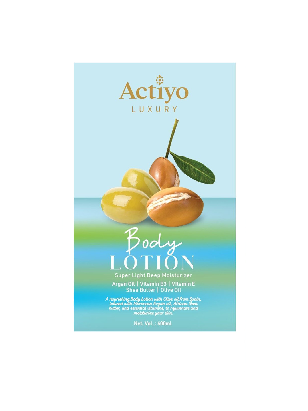 Actiyo Body Lotion With Argan Oil & Vitamin E - 400 ml