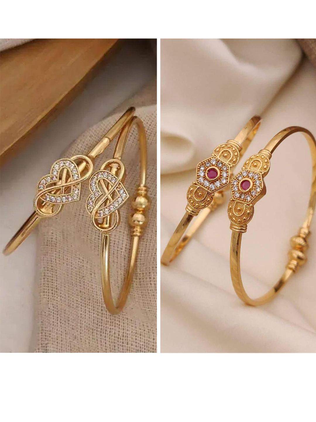 Anouk Gold-Plated Brass American Diamond Finger Ring