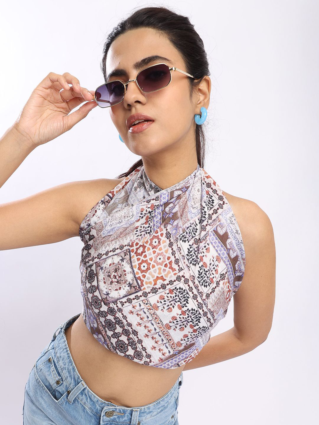 Bene Kleed Women Handkerchief Style Multipurpose Top