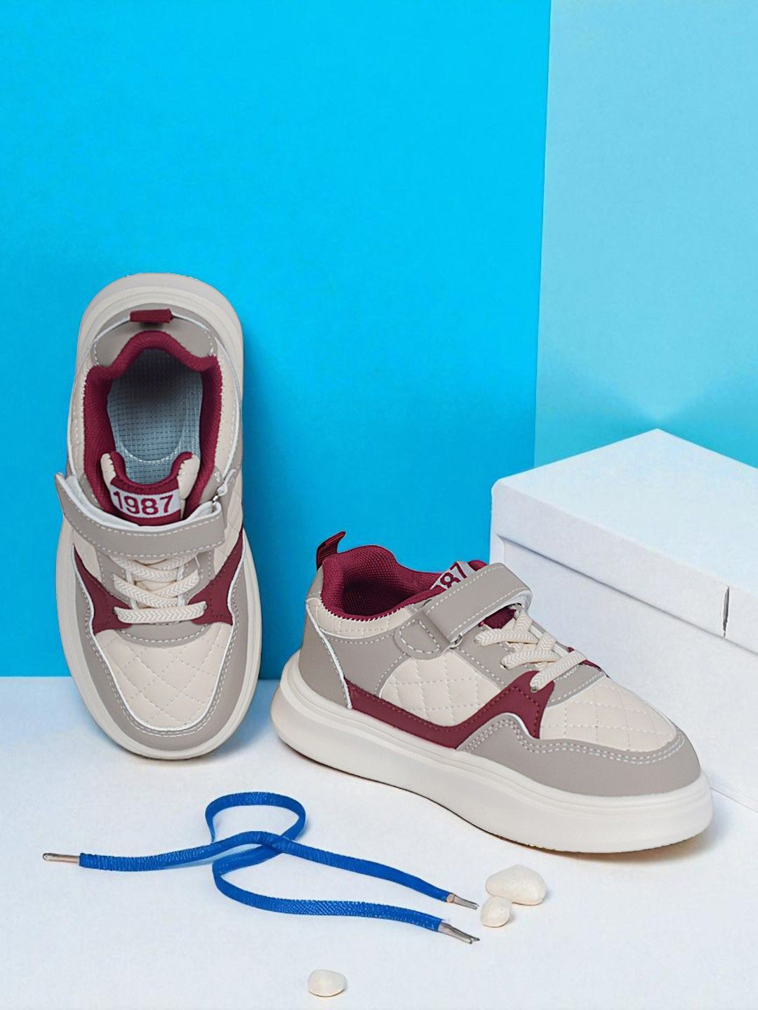 Truffle Collection Kids Solid Leather Smart Casual Sneakers