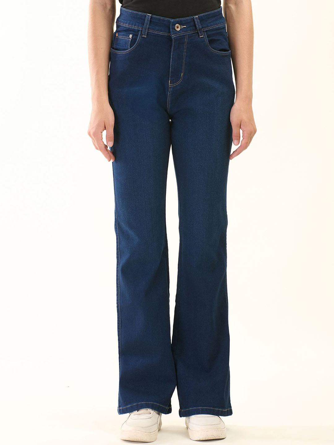 Albion By CnM Women Super Bootcut Clean Look No Fade Stretchable Cotton Jeans