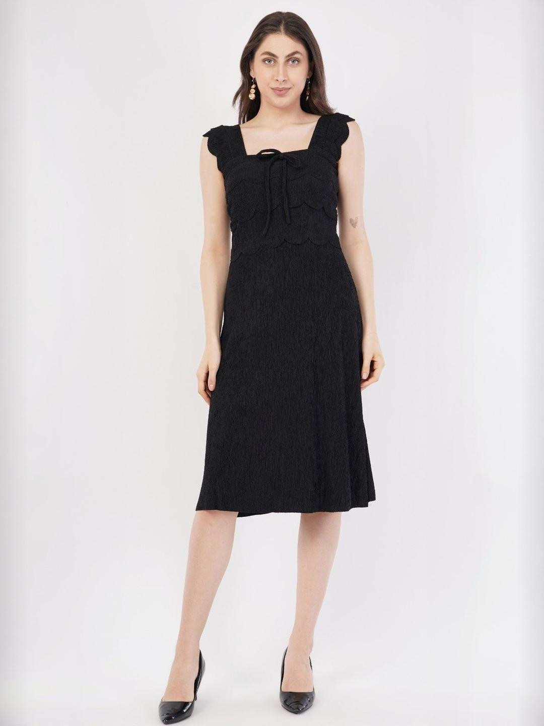 Deshi Girl Women Layered A-Line Midi Dress