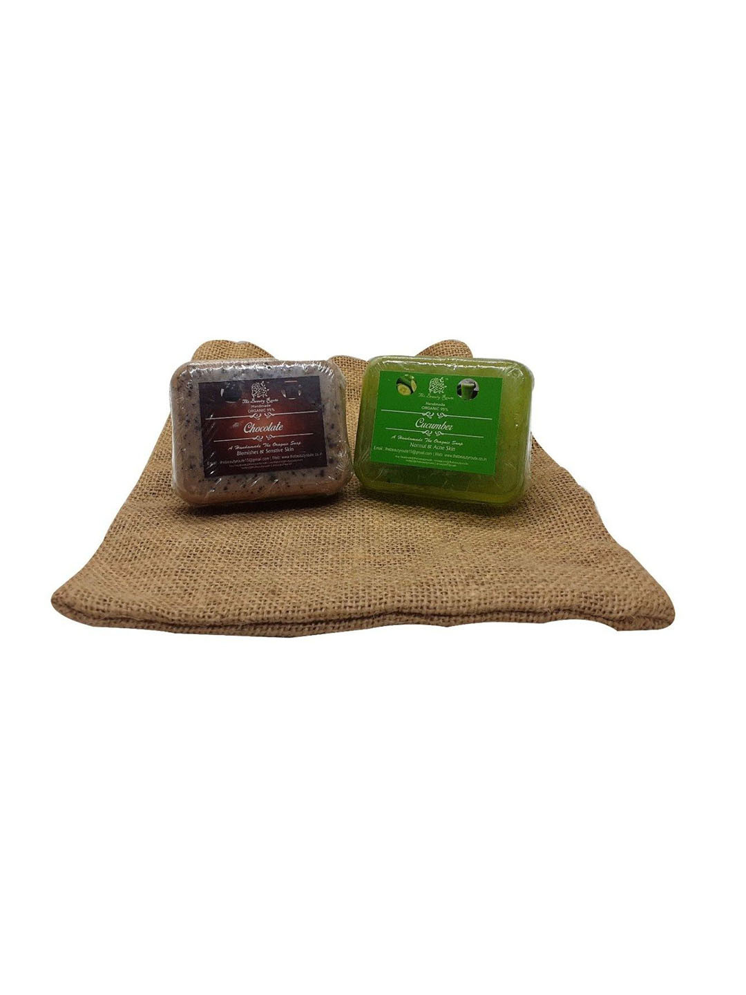 THE BEAUTY ROUTE Set Of 2 Chocolate & Cucumber Soaps - 100 g Each