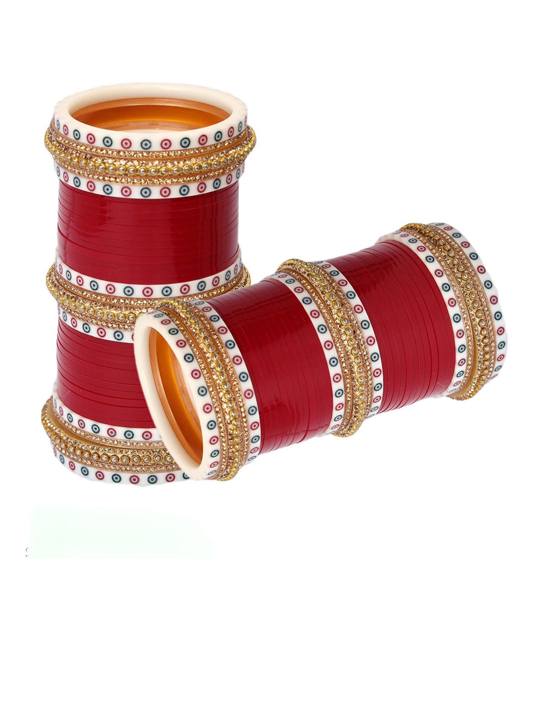 jtraditional Set Of 78 Gold-Plated Chuda Bangles