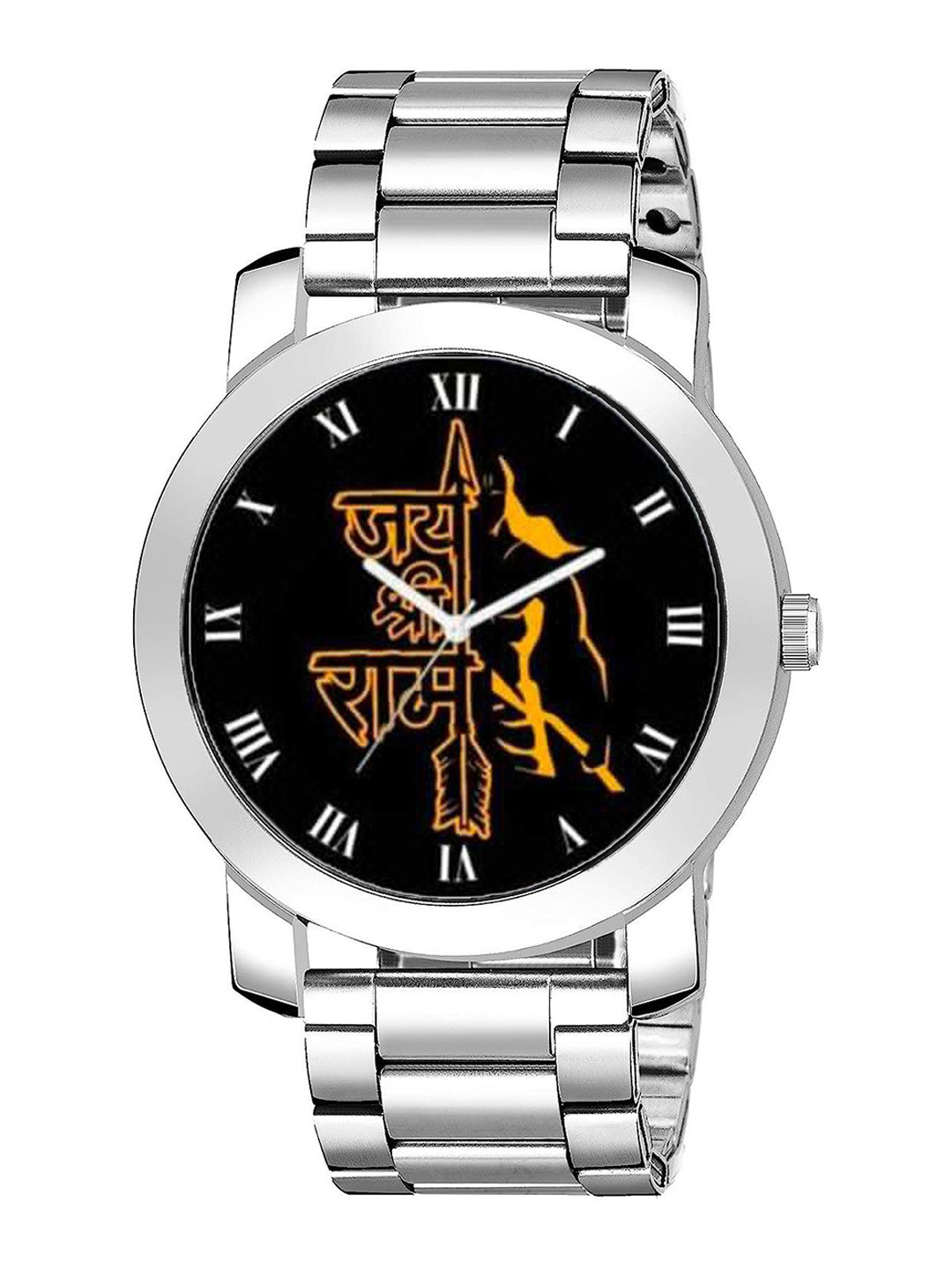 JUST LIKE Unisex Printed Bracelet Style Analogue Watch casio Crom black dial