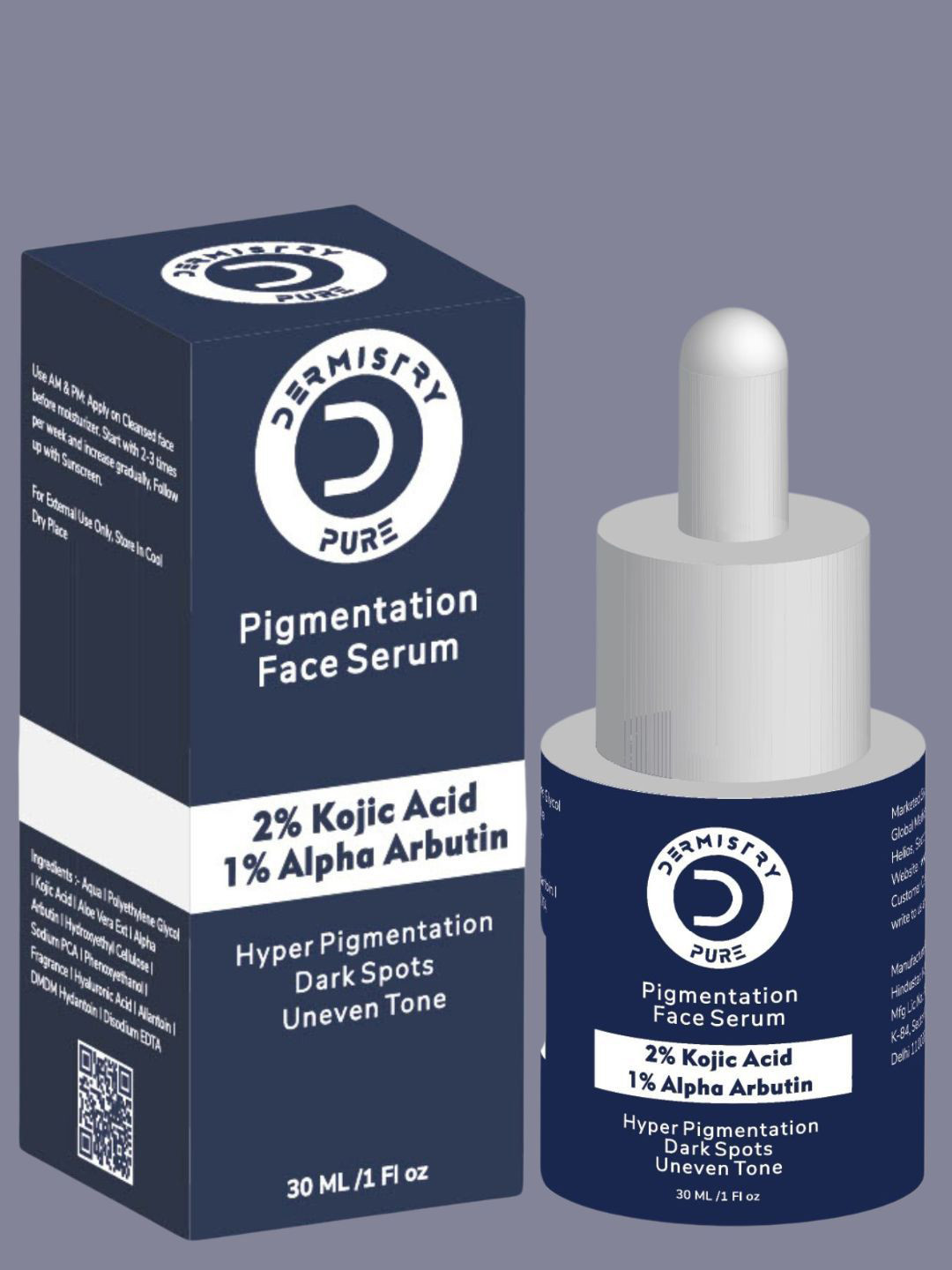 DERMISTRY 2% Kojic Acid Alpha Arbutin Face Serum - 30 ml