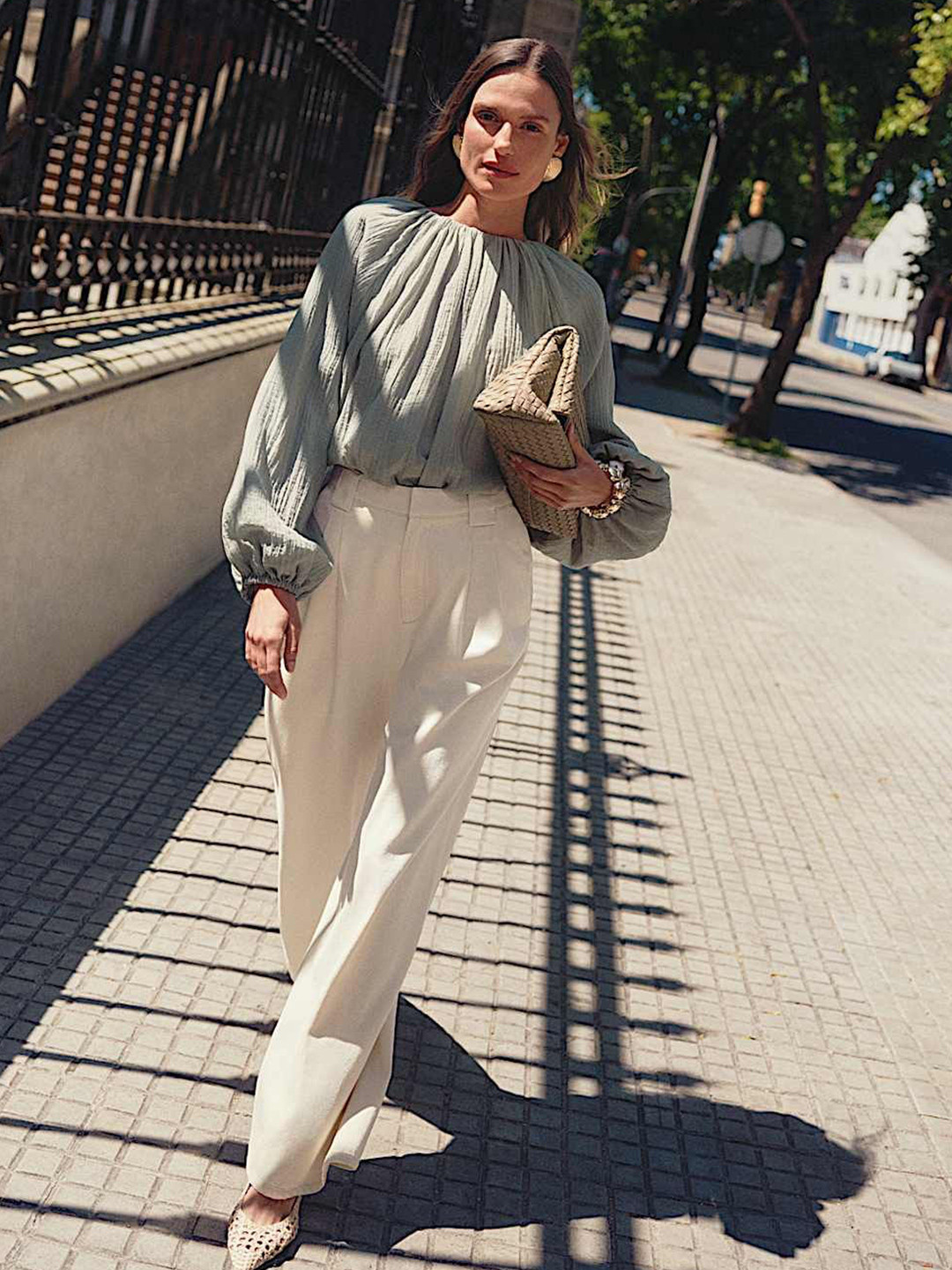 Marks & Spencer Women Bubble Hem Blouse Top