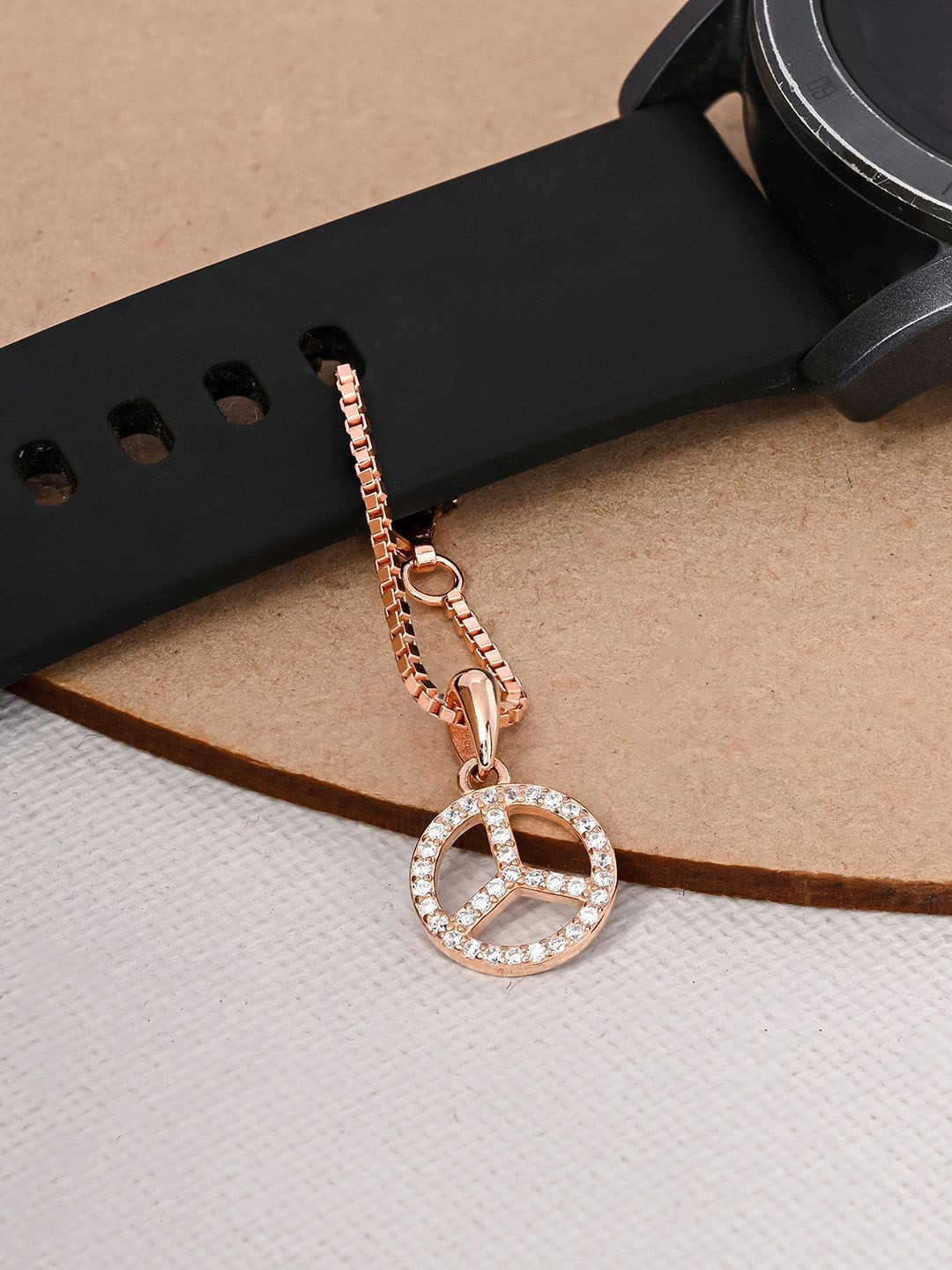 TOUCH925 925 Pure Silver Crystal-Studded Watch Charms