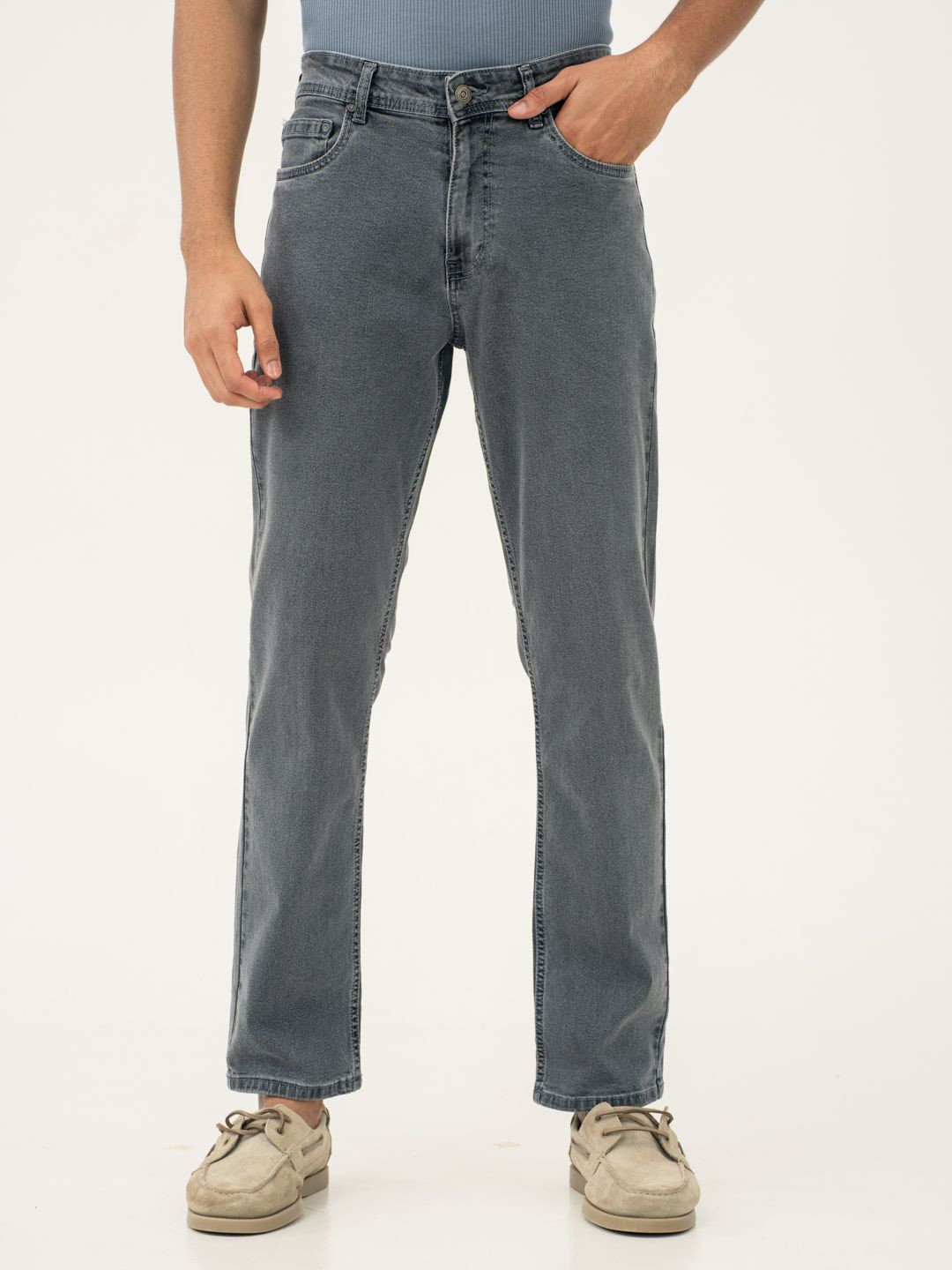 The Pant Project Men Comfort Refined Relaxed Fit Mid-Rise Jeans