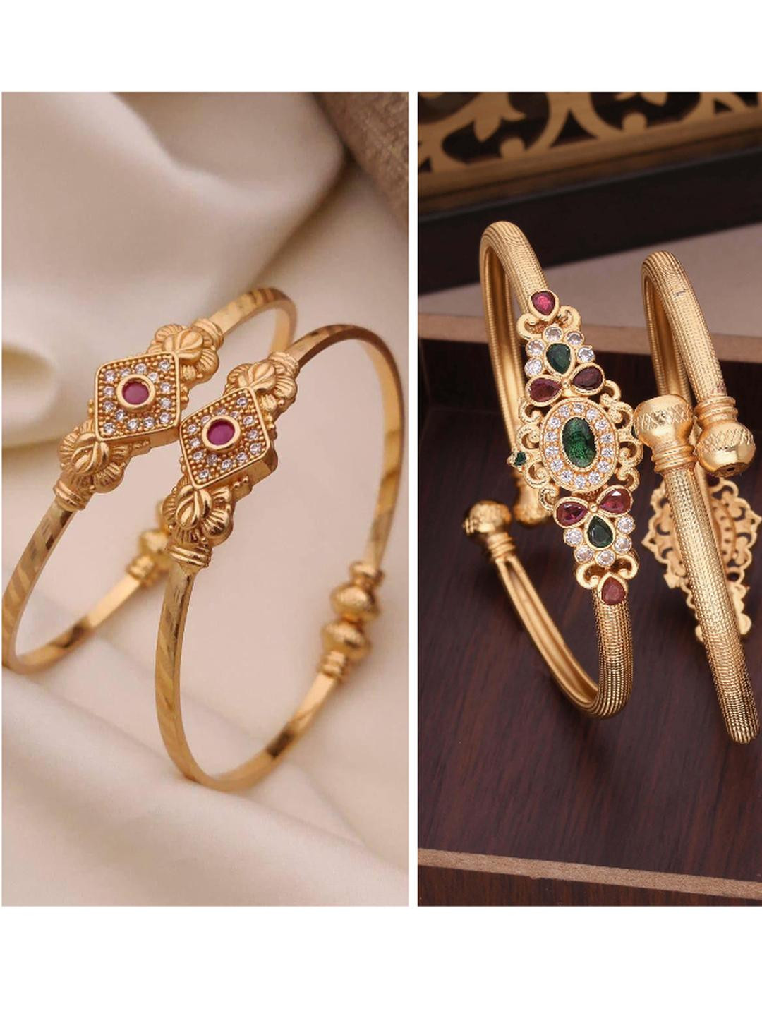 Anouk Gold-Plated Brass American Diamond Finger Ring
