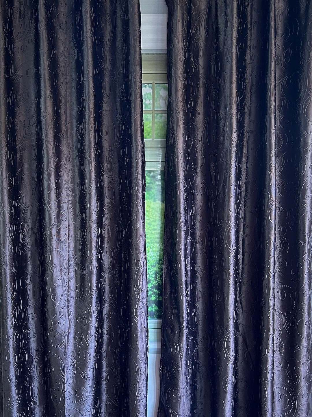 Pink Parrot Navy Blue 2 Pieces Floral Door Curtains