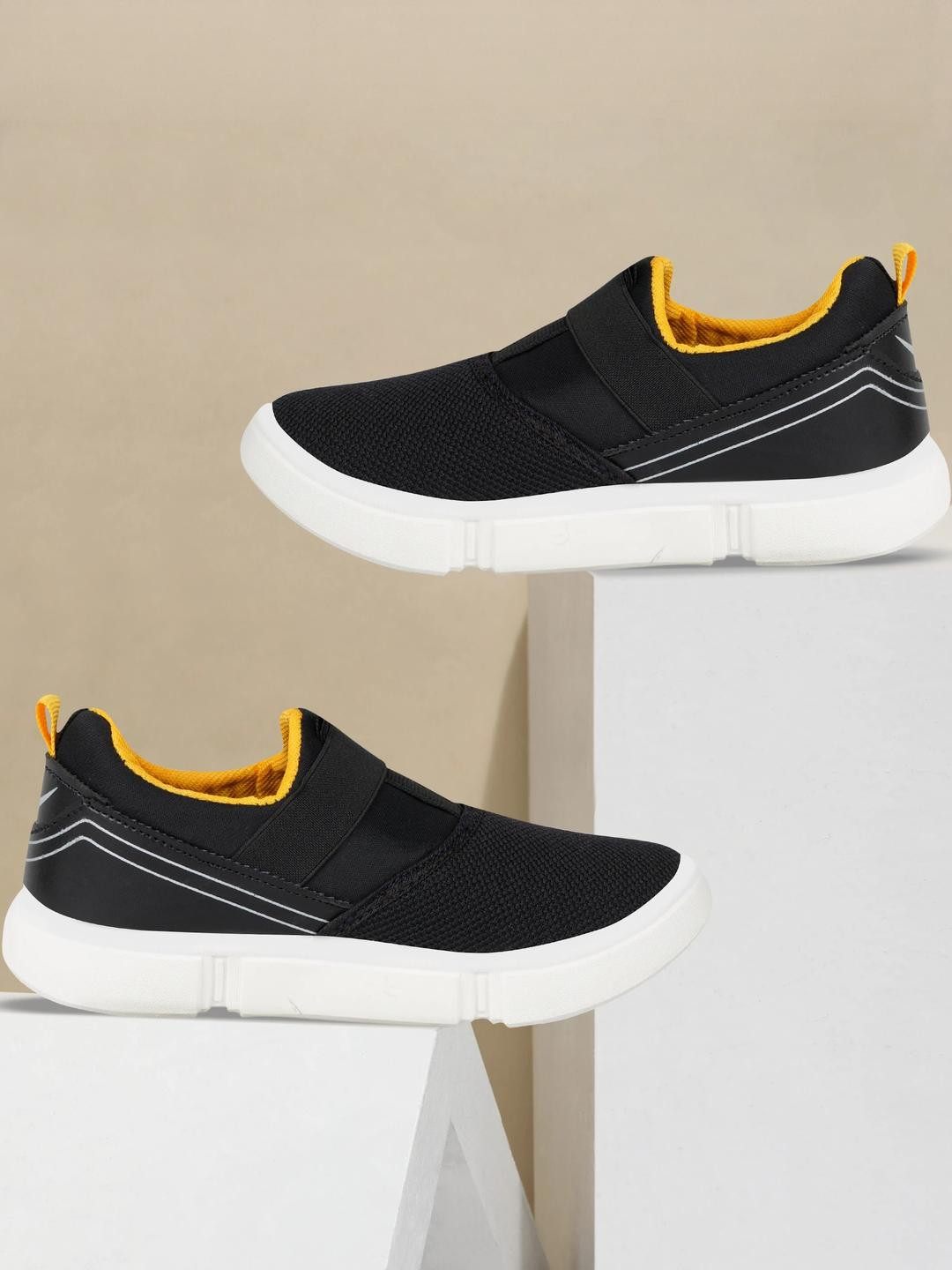 PU-PINE Yellow Textile Casual Shoes