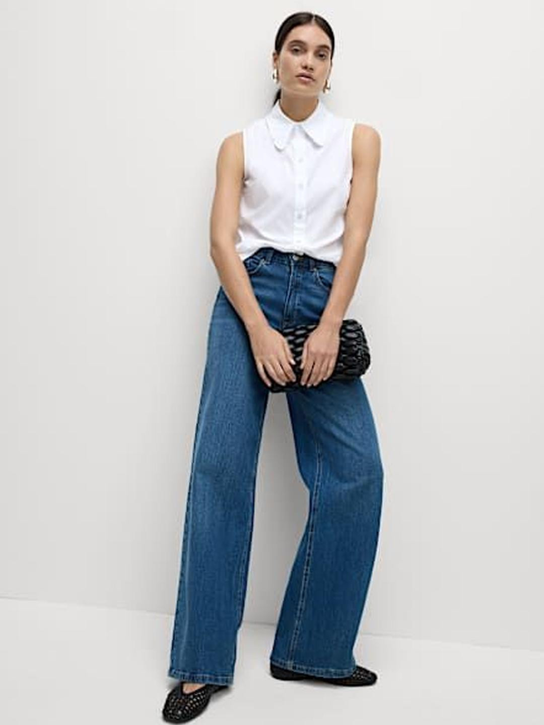 Marks & Spencer Women Flared Clean Look No Fade Jeans