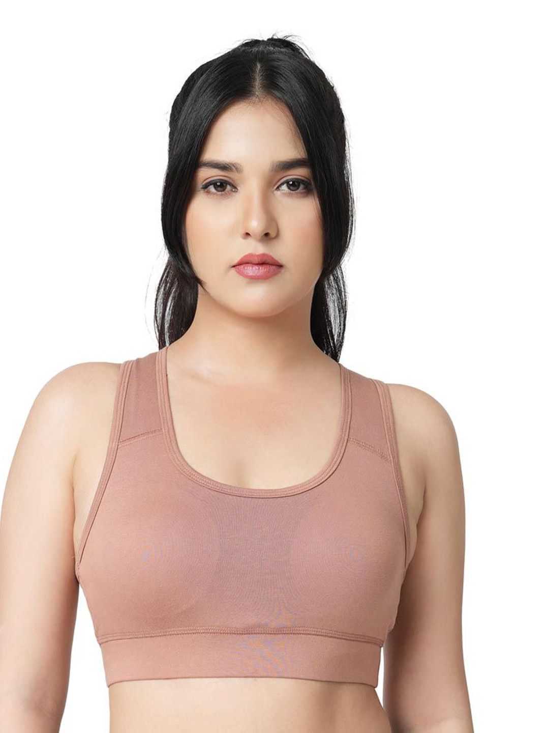 SHOPPY VILLA Women Bra Full Coverage Non Padded Racerback Slip-on Workout Sports Bra