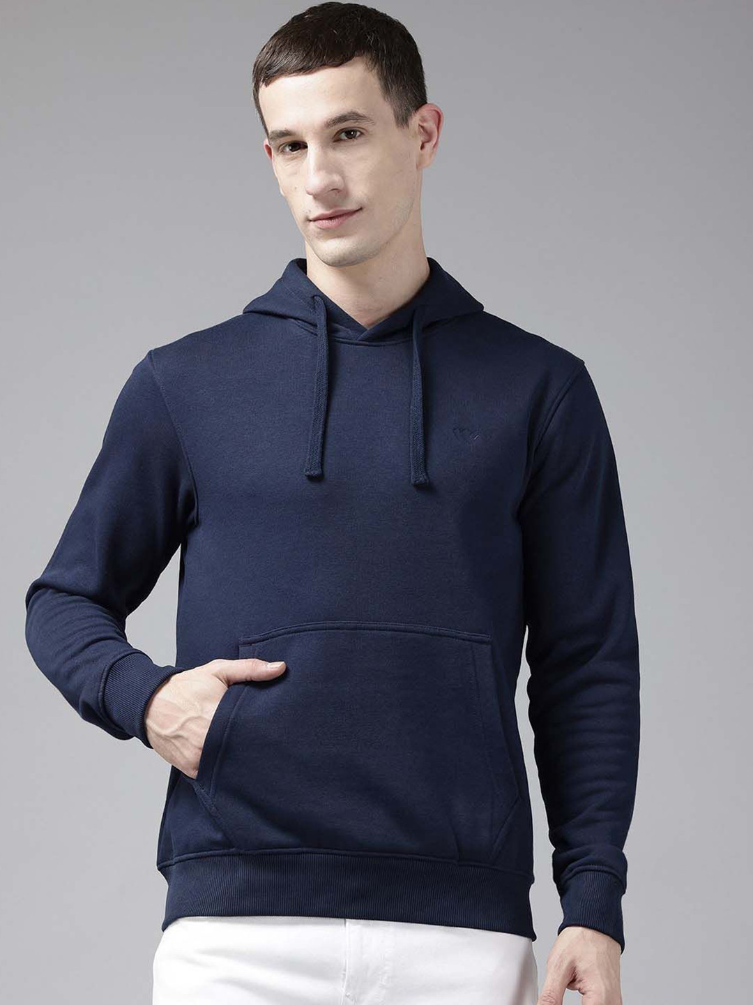 Organic Chics Men Hooded Kangaroo Pocket Sweatshirt