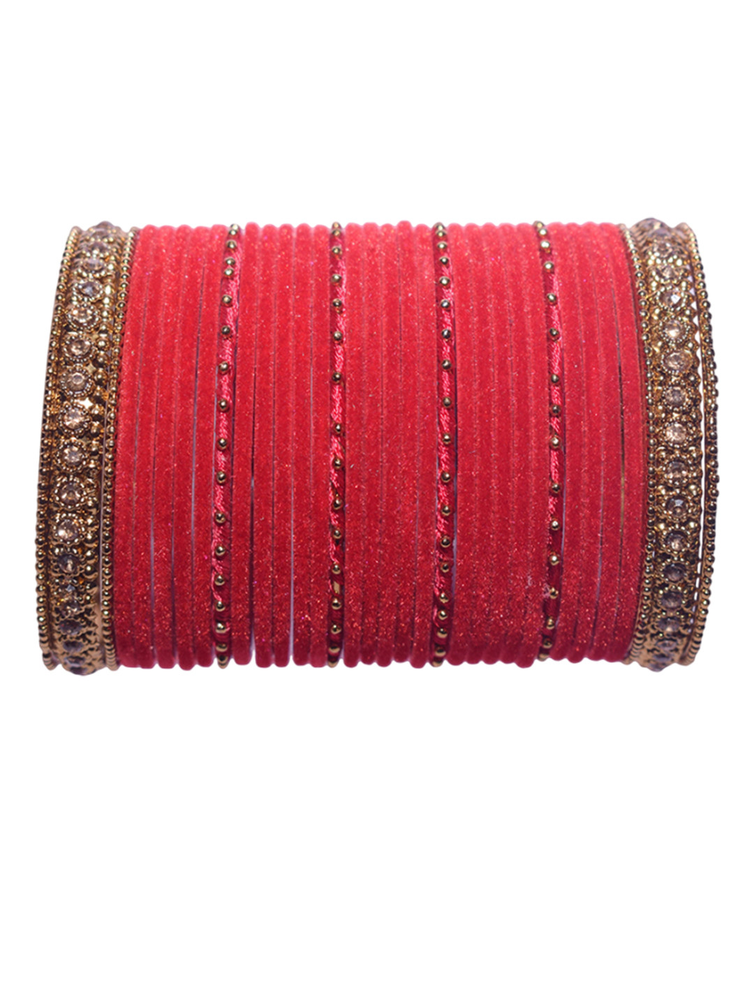 Chura king Set Of 2 Stone-Studded Bangles