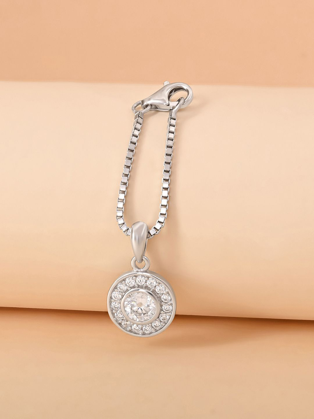 TOUCH925 925 Pure Silver Cubic Zirconia-Studded Sunbeam Sparkle Watch Charms