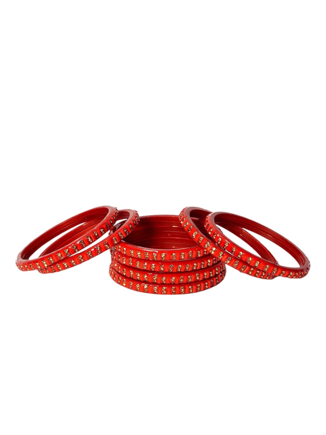 ADVANCE KANGAN Set Of 8 Stone-Studded Bangles