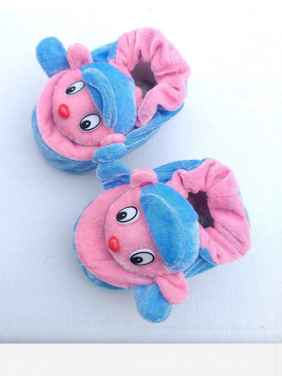 LMN CHILD CARE Kids-Unisex Pink Cotton Booties