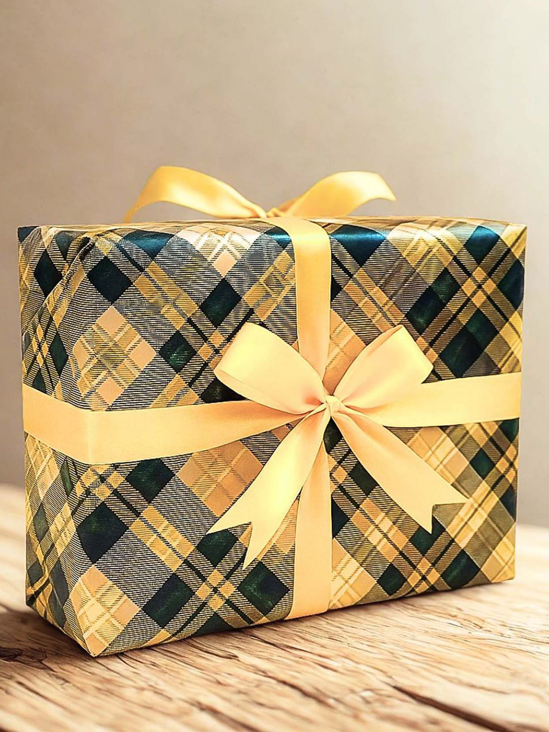 La Trove Set Of 10 Checked Gift Wrapping Papers