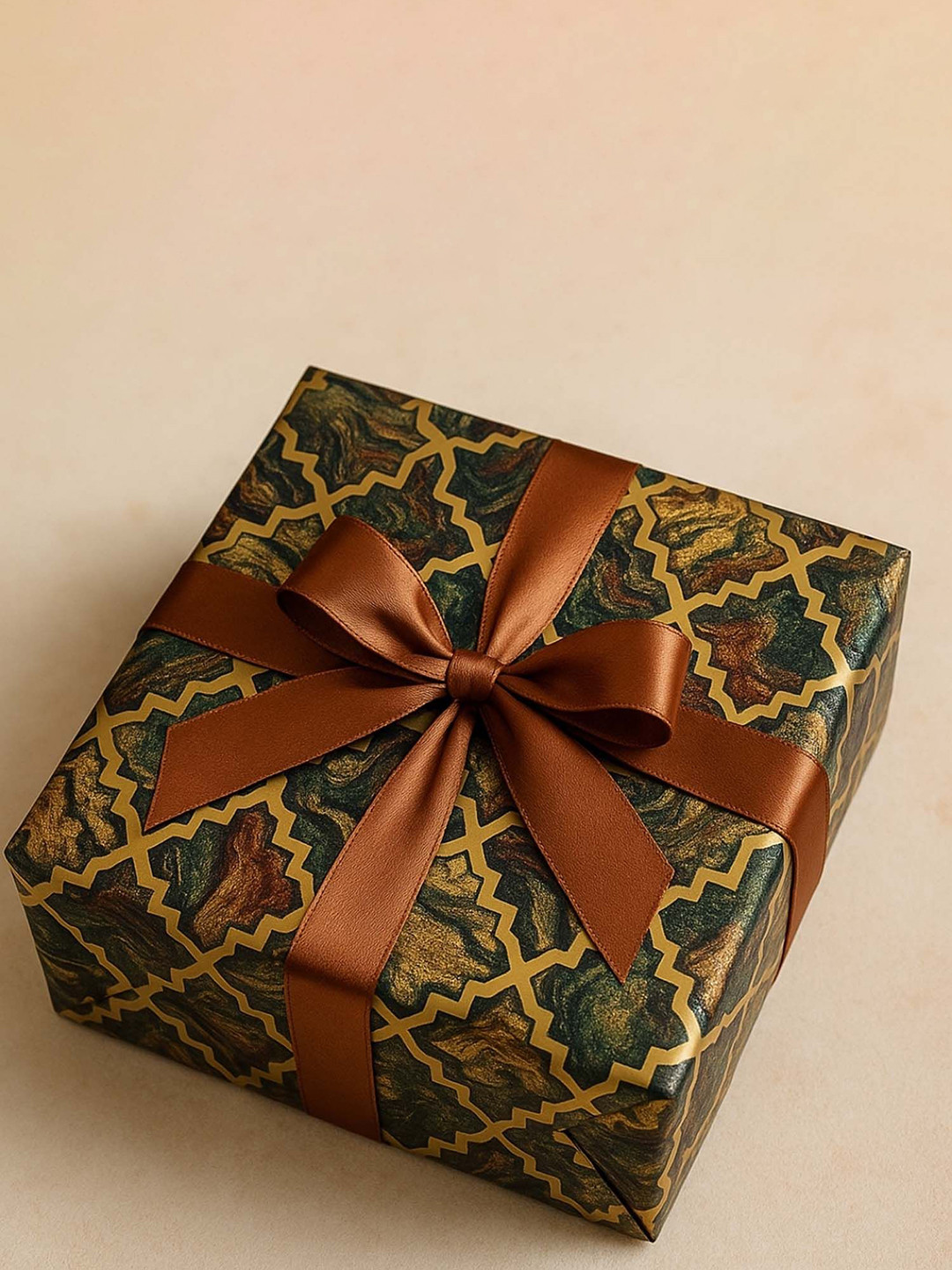 La Trove Set Of 15 Self Design Luxury Sand Design Gift Wrapping Paper