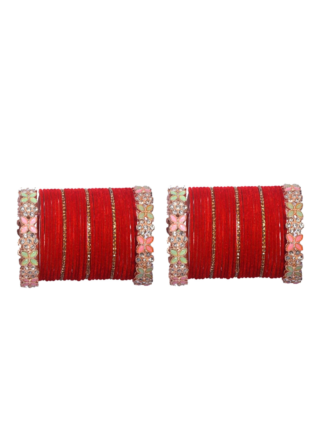 Chura king Set Of 58 Zircon Studded Bangle