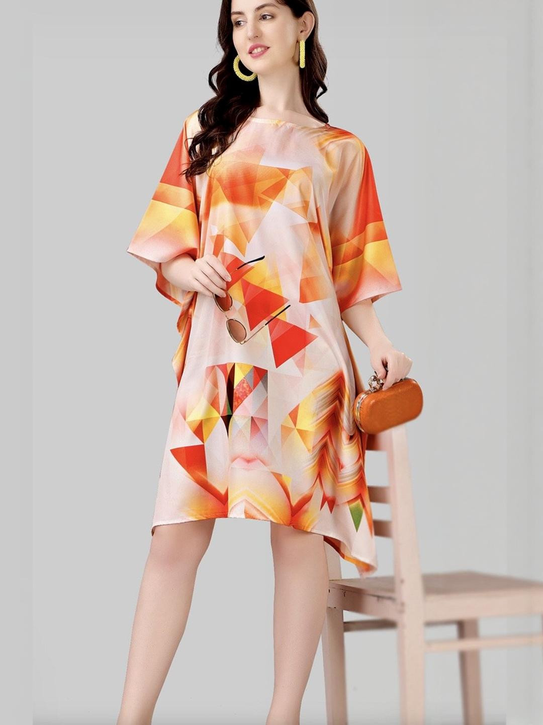 Velintis Women Flared Sleeve Satin A-Line Dress