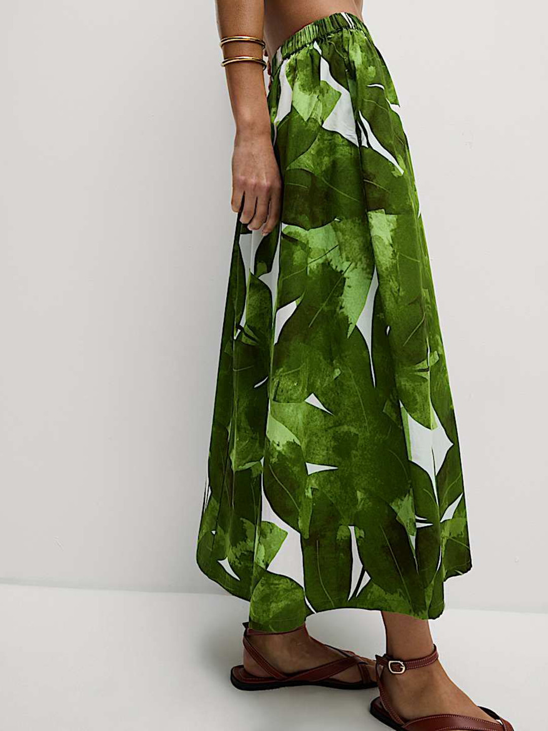 Marks & Spencer Pure Cotton Printed Midaxi Beach Skirt