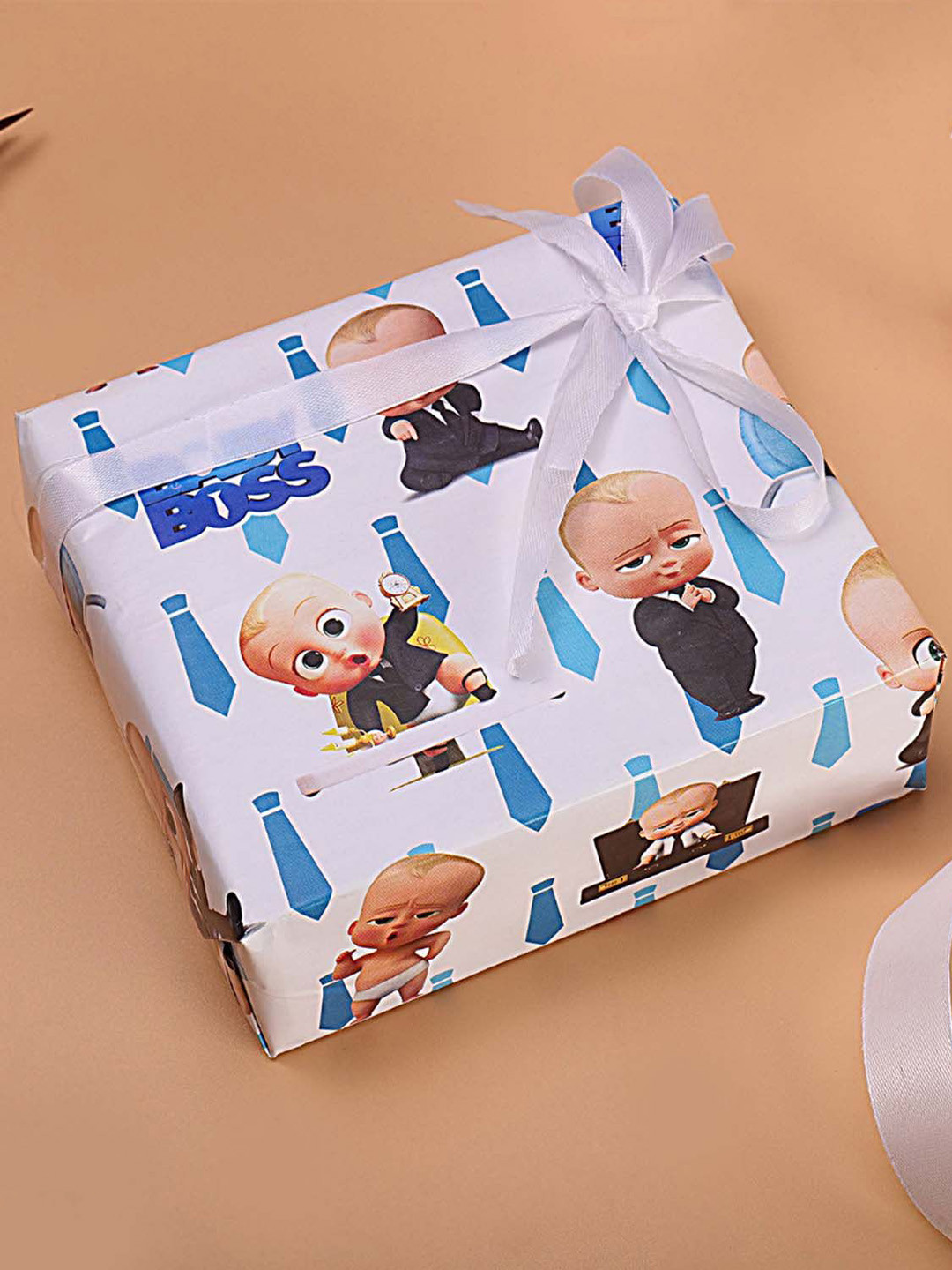 La Trove Set Of 15 Boss Baby Printed Packing Paper Gift Wrapping Sheets